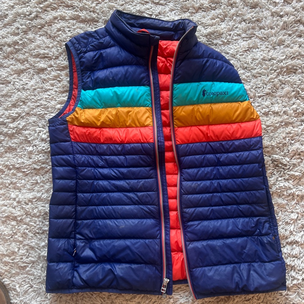 Cotopaxi Colorful Striped Puffer Vest